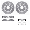 7512-54048 Drilled/Slotted Brake Rotors w/5000 Advanced Brake Pads Kit & Hardware [Silver], 2008-2011 Ford/Lincoln/Mercury/Mazda - image 1