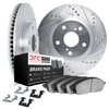 7512-54049 Drilled/Slotted Brake Rotors w/5000 Advanced Brake Pads Kit & Hardware [Silver], 2010-2010 Ford/Lincoln/Mercury/Mazda - image 2