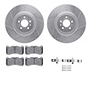 7512-54078 Drilled/Slotted Brake Rotors w/5000 Advanced Brake Pads Kit & Hardware [Silver], 2013-2014 Ford/Lincoln/Mercury/Mazda - image 1