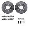 7512-54116 Drilled/Slotted Brake Rotors w/5000 Advanced Brake Pads Kit & Hardware [Silver], 1997-2004 Ford/Lincoln/Mercury/Mazda - image 1
