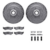 7512-54118 Drilled/Slotted Brake Rotors w/5000 Advanced Brake Pads Kit & Hardware [Silver], 1997-2002 Ford/Lincoln/Mercury/Mazda - image 1
