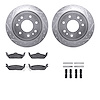 7512-54150 Drilled/Slotted Brake Rotors w/5000 Advanced Brake Pads Kit & Hardware [Silver], 2010-2011 Ford/Lincoln/Mercury/Mazda - image 1