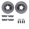 7512-54151 Drilled/Slotted Brake Rotors w/5000 Advanced Brake Pads Kit & Hardware [Silver], 2006-2010 Ford/Lincoln/Mercury/Mazda - image 1