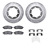 7512-54157 Drilled/Slotted Brake Rotors w/5000 Advanced Brake Pads Kit & Hardware [Silver], 2004-2008 Ford/Lincoln/Mercury/Mazda - image 1