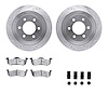 7512-54192 Drilled/Slotted Brake Rotors w/5000 Advanced Brake Pads Kit & Hardware [Silver], 2007-2012 Ford/Lincoln/Mercury/Mazda - image 1