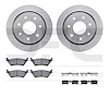 7512-54207 Drilled/Slotted Brake Rotors w/5000 Advanced Brake Pads Kit & Hardware [Silver], 2012-2014 Ford/Lincoln/Mercury/Mazda - image 1