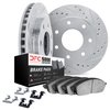 7512-54207 Drilled/Slotted Brake Rotors w/5000 Advanced Brake Pads Kit & Hardware [Silver], 2012-2014 Ford/Lincoln/Mercury/Mazda - image 2