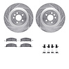 7512-54214 Drilled/Slotted Brake Rotors w/5000 Advanced Brake Pads Kit & Hardware [Silver], 2013-2019 Ford/Lincoln/Mercury/Mazda - image 1