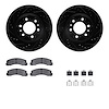 7512-54223 Drilled/Slotted Brake Rotors w/5000 Advanced Brake Pads Kit & Hardware [Silver], 2010-2021 Ford/Lincoln/Mercury/Mazda - image 1