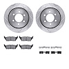7512-54228 Drilled/Slotted Brake Rotors w/5000 Advanced Brake Pads Kit & Hardware [Silver], 2015-2017 Ford/Lincoln/Mercury/Mazda - image 1