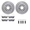7512-55001 Drilled/Slotted Brake Rotors w/5000 Advanced Brake Pads Kit & Hardware [Silver], 2003-2011 Ford/Lincoln/Mercury/Mazda - image 1