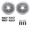 7512-55020 Drilled/Slotted Brake Rotors w/5000 Advanced Brake Pads Kit & Hardware [Silver], 2003-2011 Ford/Lincoln/Mercury/Mazda - image 2
