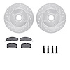 7512-55058 Drilled/Slotted Brake Rotors w/5000 Advanced Brake Pads Kit & Hardware [Silver], 1982-1982 Ford/Lincoln/Mercury/Mazda - image 1