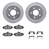 7512-55859 Drilled/Slotted Brake Rotors w/5000 Advanced Brake Pads Kit & Hardware [Silver], 1991-1992 Ford/Lincoln/Mercury/Mazda - image 1