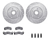 7512-56035 Drilled/Slotted Brake Rotors w/5000 Advanced Brake Pads Kit & Hardware [Silver], 1981-1981 Ford/Lincoln/Mercury/Mazda - image 1
