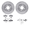 7512-56068 Drilled/Slotted Brake Rotors w/5000 Advanced Brake Pads Kit & Hardware [Silver], 2000-2000 Ford/Lincoln/Mercury/Mazda - image 1