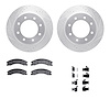 7512-67088 Drilled/Slotted Brake Rotors w/5000 Advanced Brake Pads Kit & Hardware [Silver], 2012-2021 Infiniti/Nissan, Position: - image 1