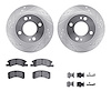 7512-72070 Drilled/Slotted Brake Rotors w/5000 Advanced Brake Pads Kit & Hardware [Silver], 2014-2015 Mitsubishi, Position: Fron - image 1