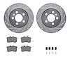 7512-74045 Drilled/Slotted Brake Rotors w/5000 Advanced Brake Pads Kit & Hardware [Silver], 2004-2004 Audi/Volkswagen, Position: - image 1