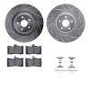 7512-75030 Drilled/Slotted Brake Rotors w/5000 Advanced Brake Pads Kit & Hardware [Silver], 2013-2020 Lexus/Toyota/Scion, Positi - image 1