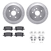 7512-76150 Drilled/Slotted Brake Rotors w/5000 Advanced Brake Pads Kit & Hardware [Silver], 2004-2009 Lexus/Toyota/Scion, Positi - image 1
