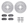 7512-76155 Drilled/Slotted Brake Rotors w/5000 Advanced Brake Pads Kit & Hardware [Silver], 2012-2018 Lexus/Toyota/Scion, Positi - image 1
