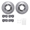 7512-76162 Drilled/Slotted Brake Rotors w/5000 Advanced Brake Pads Kit & Hardware [Silver], 2008-2021 Lexus/Toyota/Scion, Positi - image 1