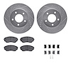 7512-80052 Drilled/Slotted Brake Rotors w/5000 Advanced Brake Pads Kit & Hardware [Silver], 1996-1998 Ford/Lincoln/Mercury/Mazda - image 1