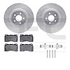 7512-99054 Drilled/Slotted Brake Rotors w/5000 Advanced Brake Pads Kit & Hardware [Silver], 2011-2014 Ford/Lincoln/Mercury/Mazda - image 1