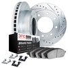 7512-99399 Drilled/Slotted Brake Rotors w/5000 Advanced Brake Pads Kit & Hardware [Silver], 2003-2007 Ford/Lincoln/Mercury/Mazda - image 2