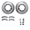 7512-99645 Drilled/Slotted Brake Rotors w/5000 Advanced Brake Pads Kit & Hardware [Silver], Fits Select Ford/Lincoln/Mercury/Maz