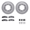 7512-99681 Drilled/Slotted Brake Rotors w/5000 Advanced Brake Pads Kit & Hardware [Silver], Fits Select Ford/Lincoln/Mercury/Maz - image 1