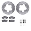 7512-99690 Drilled/Slotted Brake Rotors w/5000 Advanced Brake Pads Kit & Hardware [Silver], 2020-2020 Ford/Lincoln/Mercury/Mazda - image 2