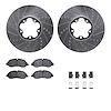 7512-99696 Drilled/Slotted Brake Rotors w/5000 Advanced Brake Pads Kit & Hardware [Silver], Fits Select Ford/Lincoln/Mercury/Maz - image 1