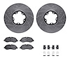 7512-99705 Drilled/Slotted Brake Rotors w/5000 Advanced Brake Pads Kit & Hardware [Silver], 2015-2019 Ford/Lincoln/Mercury/Mazda - image 1
