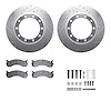 7512-99735 Drilled/Slotted Brake Rotors w/5000 Advanced Brake Pads Kit & Hardware [Silver], Fits Select Ford/Lincoln/Mercury/Maz - image 1