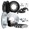 7514-47234 Drilled/Slotted Brake Rotors w/5000 Advanced Brake Pads/Drums/Shoes & Hardware Kit [Silver], 1993-2005 Multiple Makes