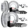 7514-54409 Drilled/Slotted Brake Rotors w/5000 Advanced Brake Pads Kit & Hardware [Silver], Fits Select Ford/Lincoln/Mercury/Maz - image 1