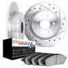 7602-20010 Drilled/Slotted Brake Rotors w/5000 Euro Ceramic Brake Pads Kit [Silver], 2001-2004 Multiple Makes/Models, Position:  - image 2