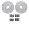 7602-32018 Drilled/Slotted Brake Rotors w/5000 Euro Ceramic Brake Pads Kit [Silver], 2015-2019 Mini, Position: Front - image 1