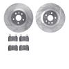 7602-45007 Drilled/Slotted Brake Rotors w/5000 Euro Ceramic Brake Pads Kit [Silver], 2010-2015 GM, Position: Front - image 1
