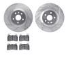 7602-45008 Drilled/Slotted Brake Rotors w/5000 Euro Ceramic Brake Pads Kit [Silver], 2014-2017 GM, Position: Front - image 1