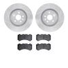 7602-46012 Drilled/Slotted Brake Rotors w/5000 Euro Ceramic Brake Pads Kit [Silver], 2009-2015 GM, Position: Front - image 1