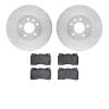 7602-46015 Drilled/Slotted Brake Rotors w/5000 Euro Ceramic Brake Pads Kit [Silver], 2013-2019 GM, Position: Front - image 1