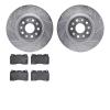 7602-46016 Drilled/Slotted Brake Rotors w/5000 Euro Ceramic Brake Pads Kit [Silver], 2014-2020 GM, Position: Front - image 1