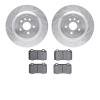 7602-47008 Drilled/Slotted Brake Rotors w/5000 Euro Ceramic Brake Pads Kit [Silver], Fits Select GM, Position: Rear - image 1