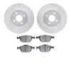 7602-54008 Drilled/Slotted Brake Rotors w/5000 Euro Ceramic Brake Pads Kit [Silver], 2002-2004 Ford/Lincoln/Mercury/Mazda, Posit - image 1