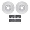 7602-54015 Drilled/Slotted Brake Rotors w/5000 Euro Ceramic Brake Pads Kit [Silver], 2007-2014 Ford/Lincoln/Mercury/Mazda, Posit - image 1