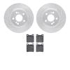 7602-63033 Drilled/Slotted Brake Rotors w/5000 Euro Ceramic Brake Pads Kit [Silver], 1993-2002 Mercedes-Benz, Position: Rear - image 1