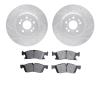7602-63075 Drilled/Slotted Brake Rotors w/5000 Euro Ceramic Brake Pads Kit [Silver], 2012-2018 Mercedes-Benz, Position: Front - image 1